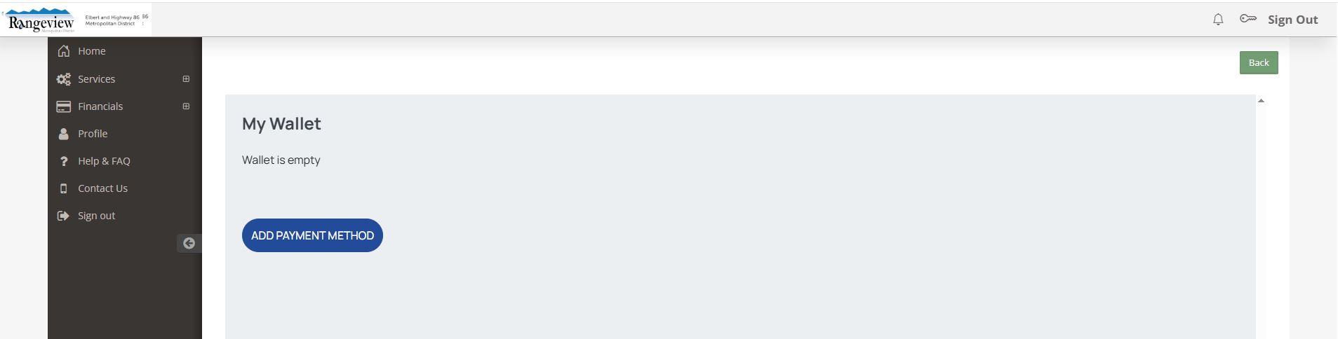 Adding payment method to My Wallet